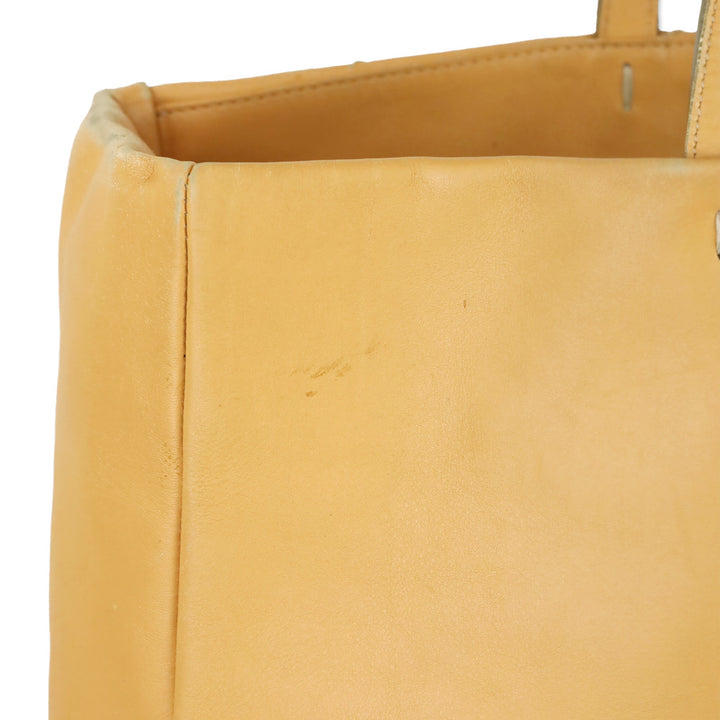 Burberry London Tan Stitched Leather Tote