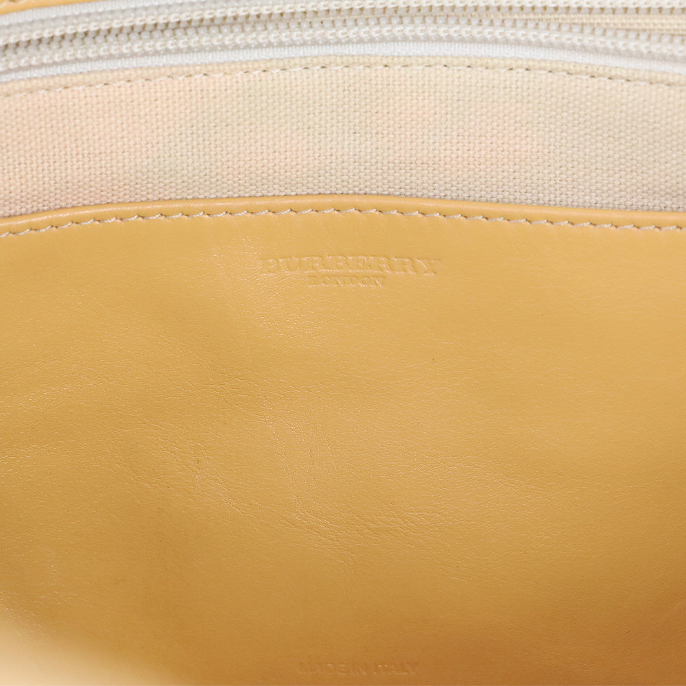 Burberry London Tan Stitched Leather Tote