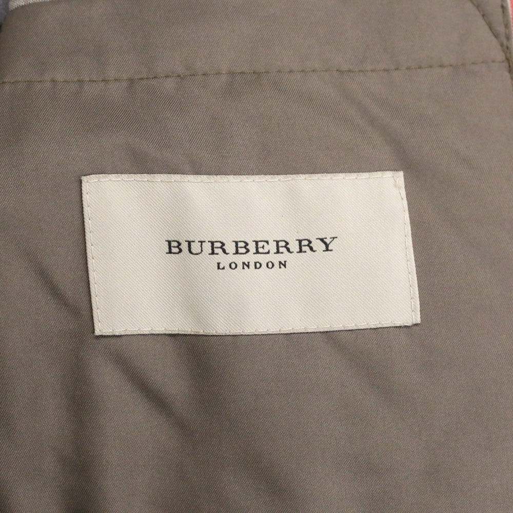 Burberry London Taupe Quilted Button Up Coat