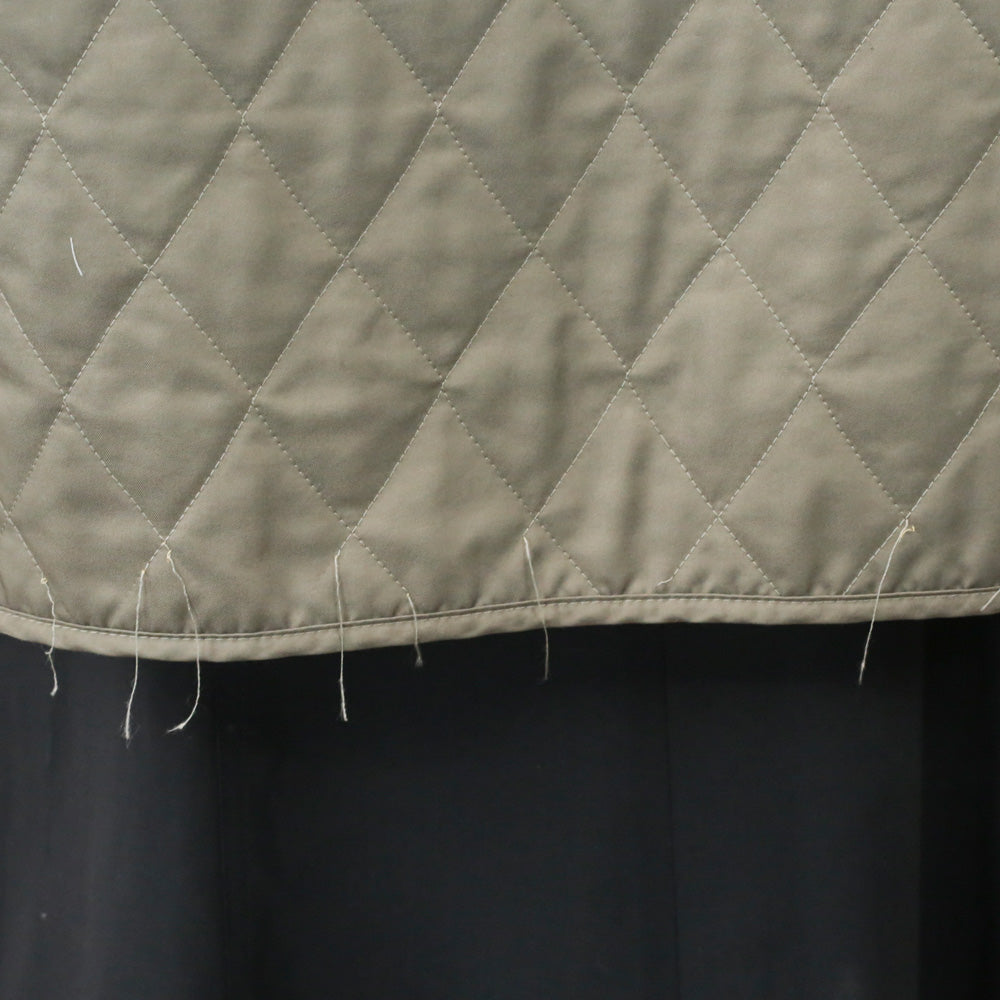Burberry London Taupe Quilted Button Up Coat