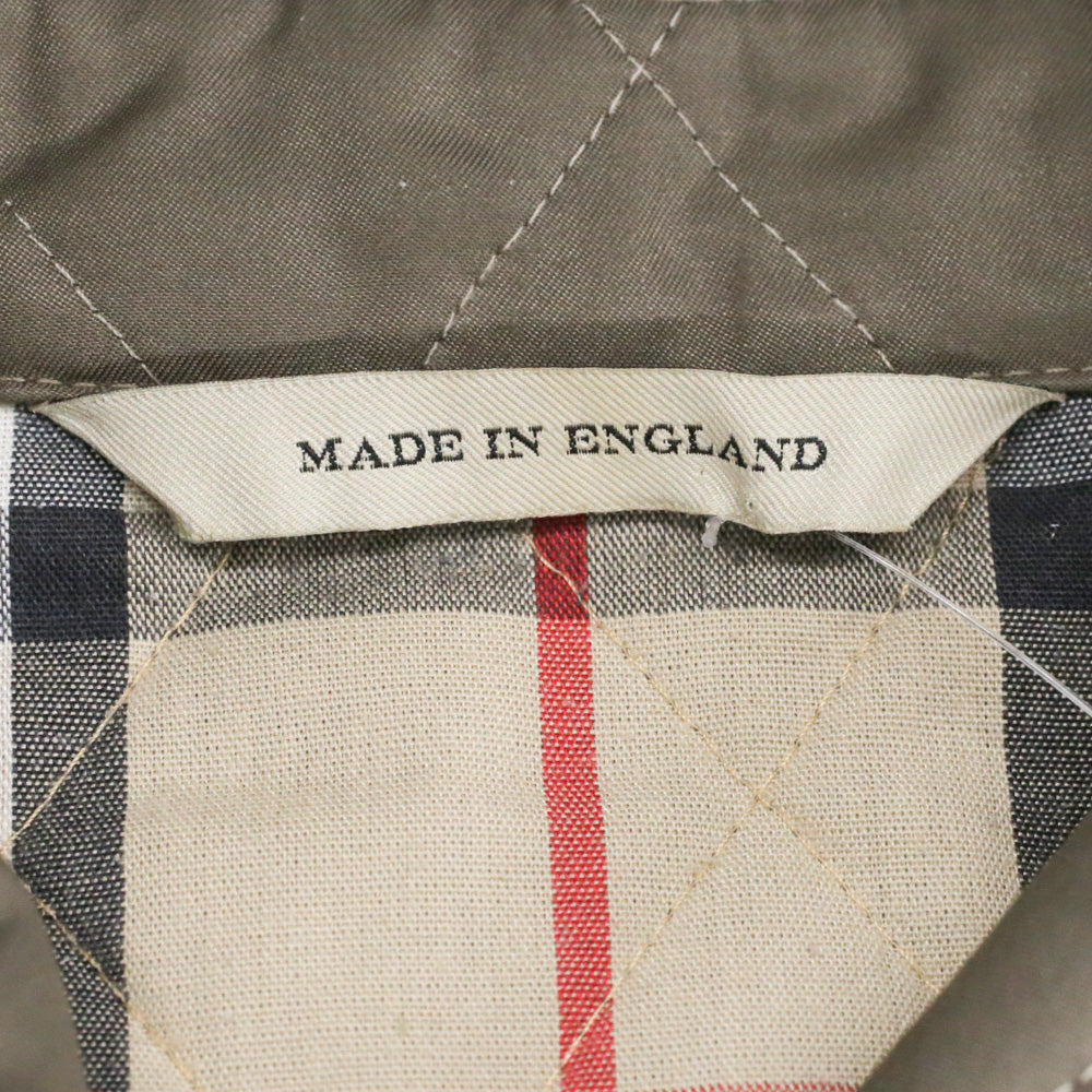 Burberry London Taupe Quilted Button Up Coat