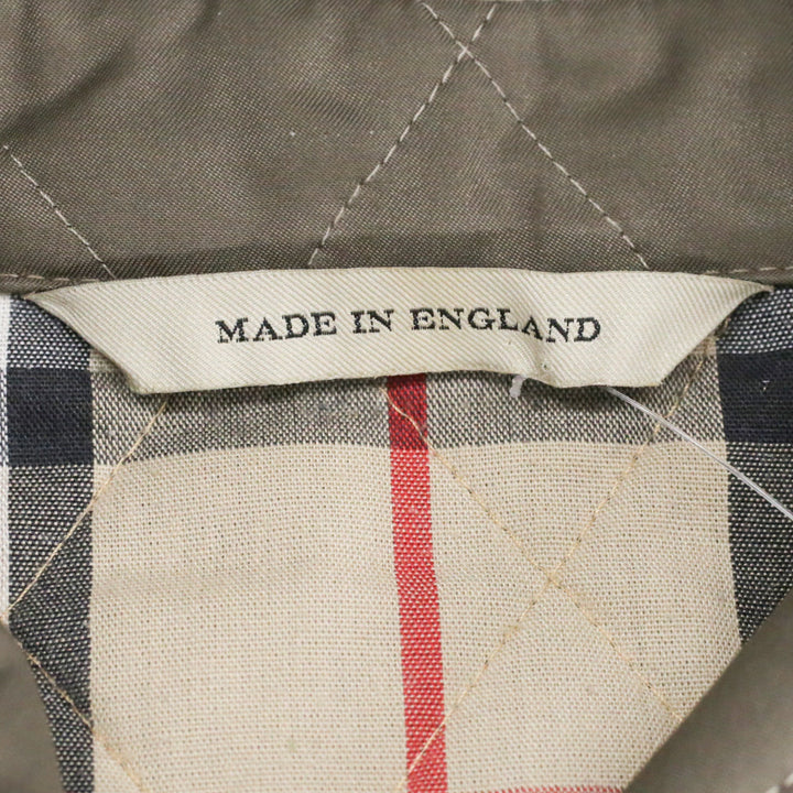 Burberry London Taupe Quilted Button Up Coat