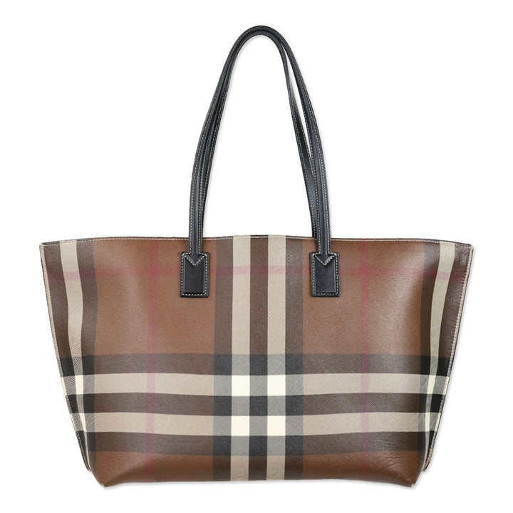 Burberry Medium Check Saffiano Leather Tote