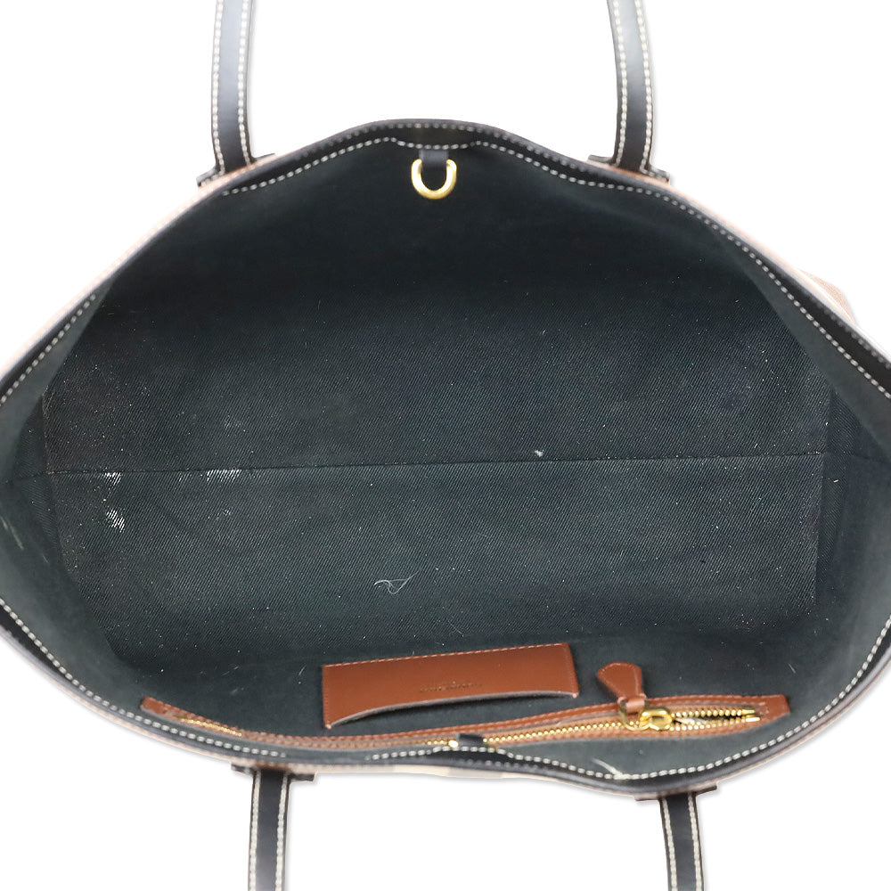 Burberry Medium Check Saffiano Leather Tote