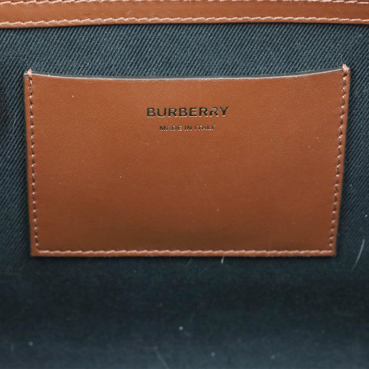 Burberry Medium Check Saffiano Leather Tote