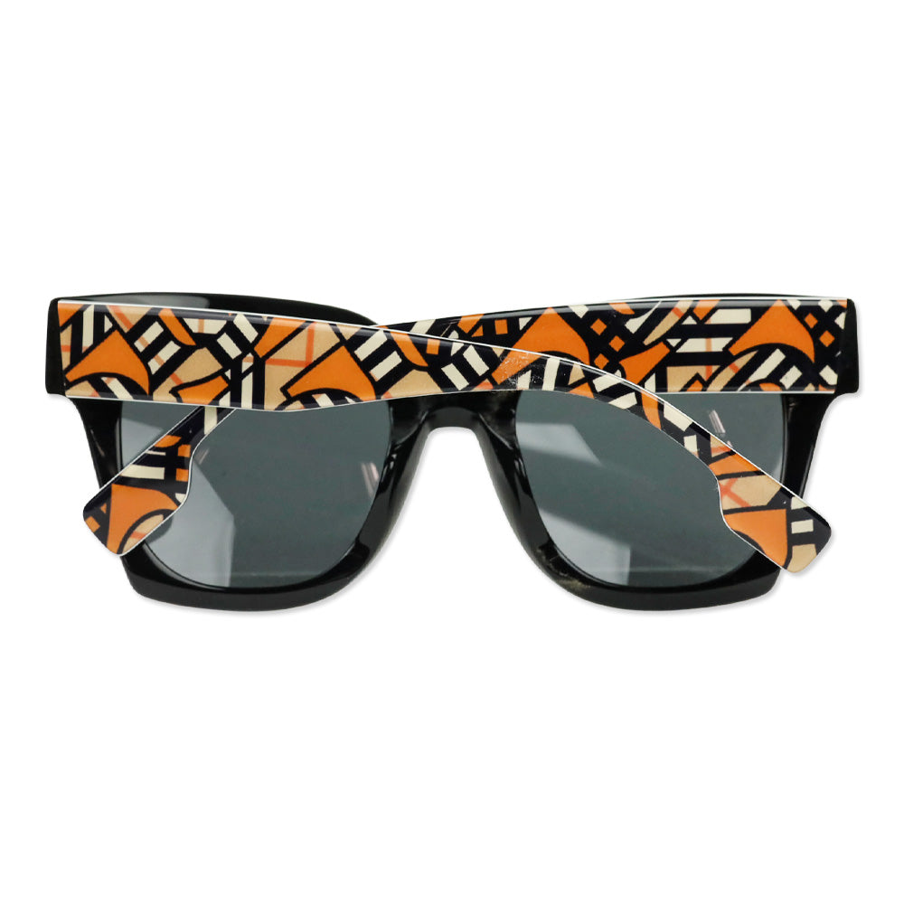 Burberry Multi B Check Pattern Acetate Square Sunglasses