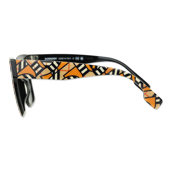 Burberry Multi B Check Pattern Acetate Square Sunglasses