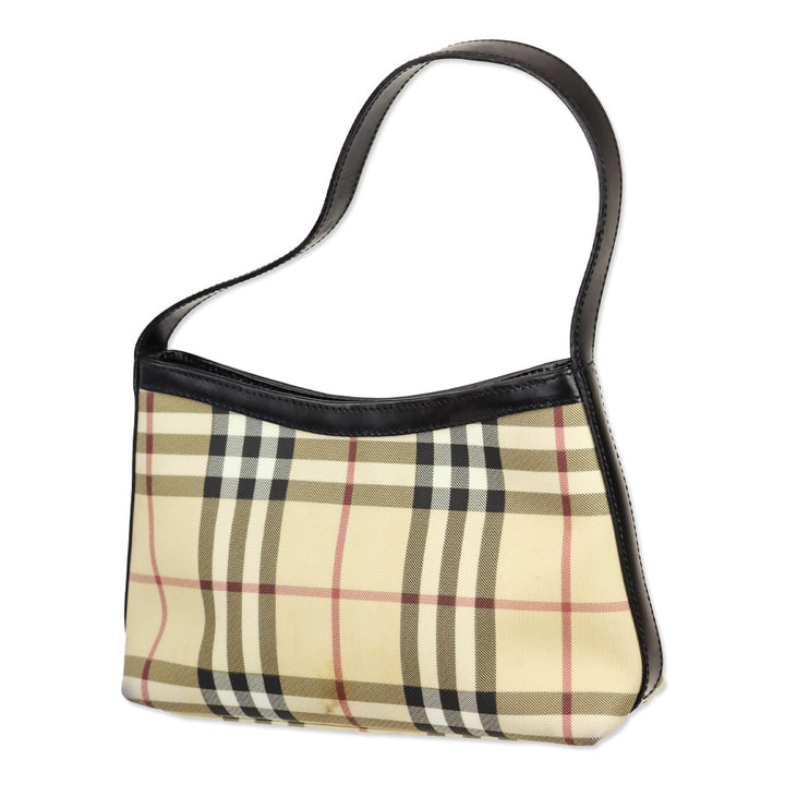 Burberry Nova Check Coated Canvas Small Shoulder Bag