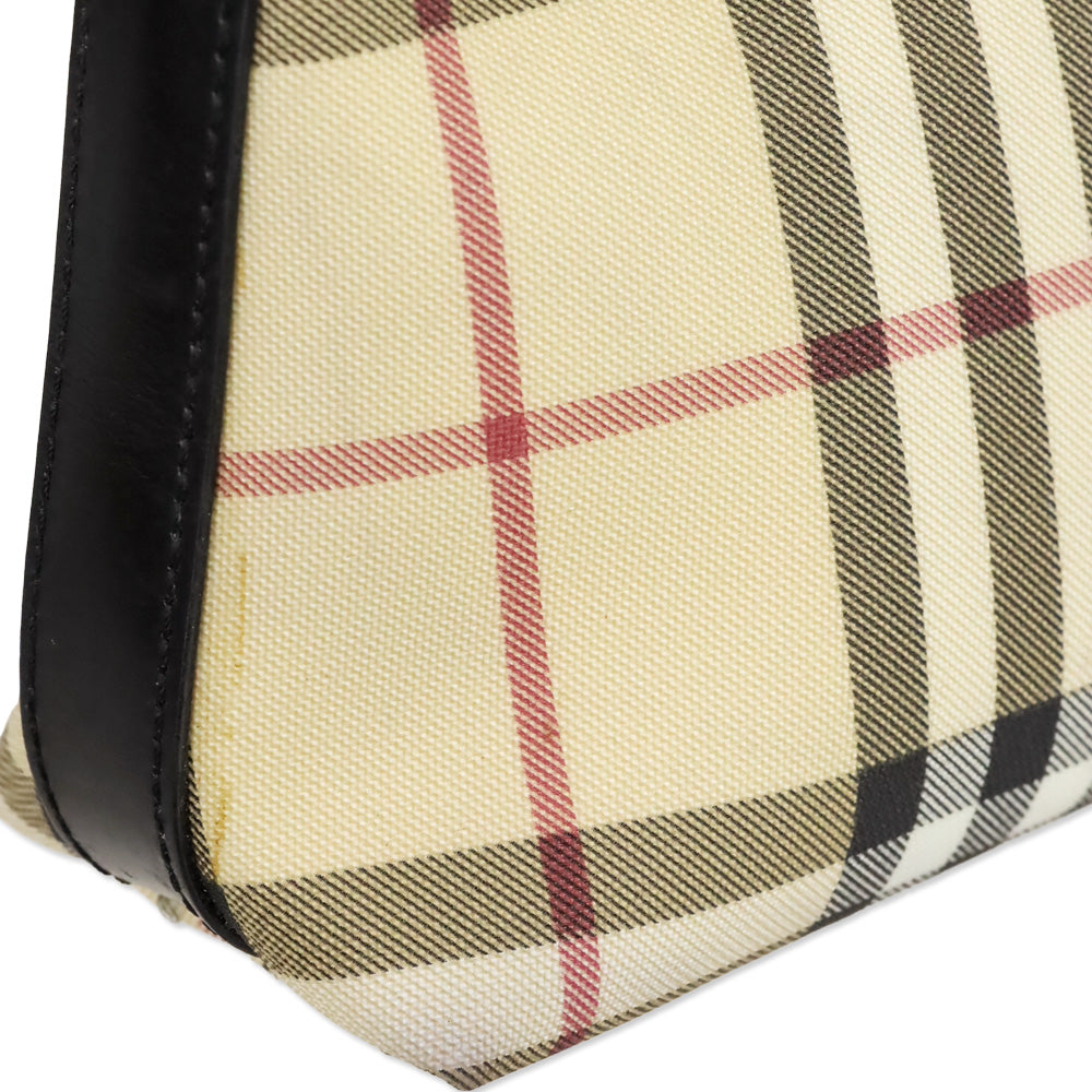 Burberry Nova Check Coated Canvas Small Shoulder Bag