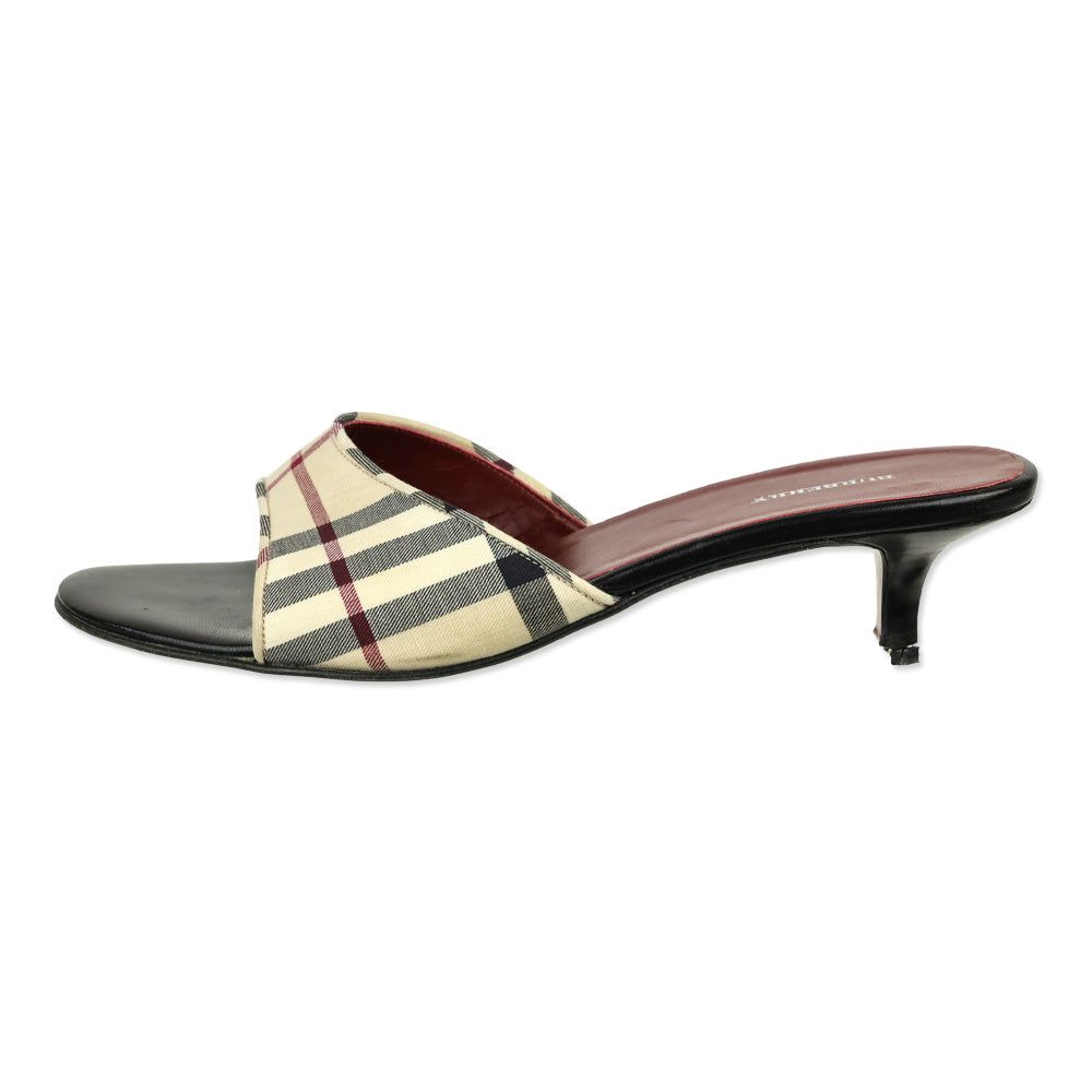 Burberry Nova Check Mule Sandals