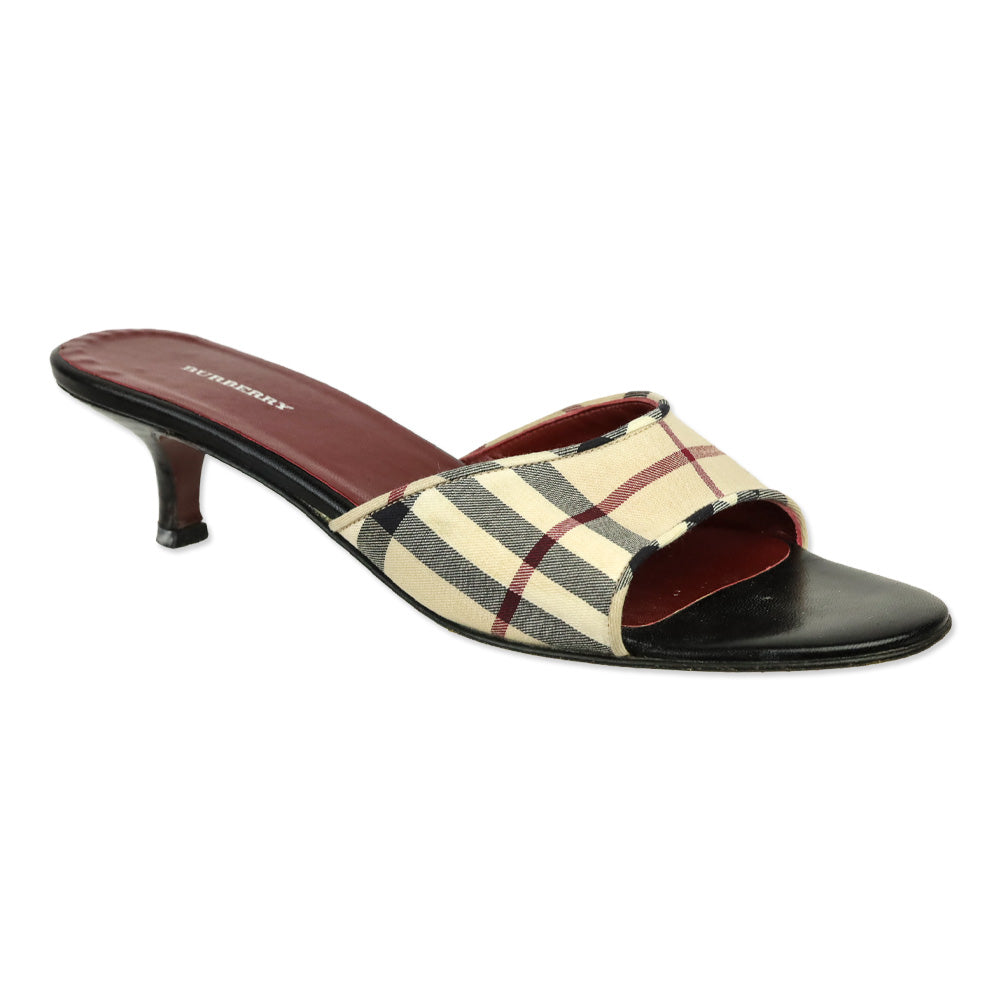 Burberry Nova Check Mule Sandals