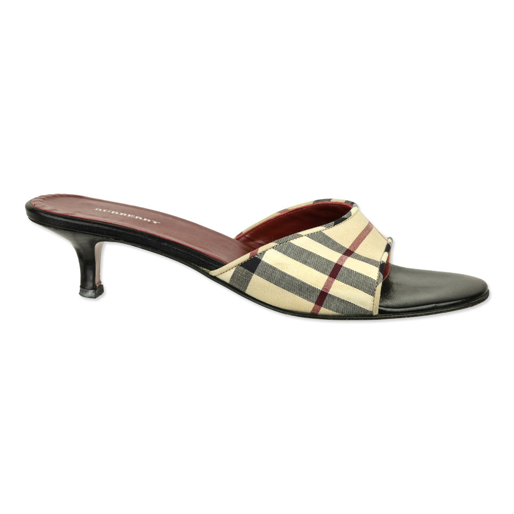 Burberry Nova Check Mule Sandals