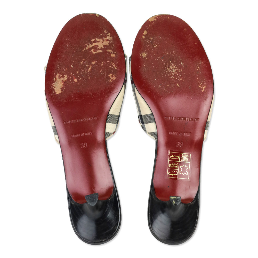 Burberry Nova Check Mule Sandals
