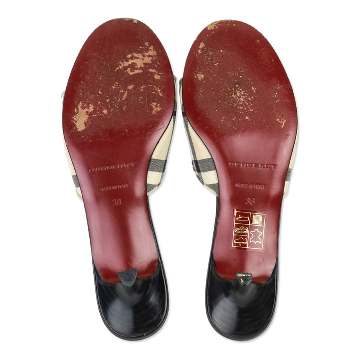 Burberry Nova Check Mule Sandals