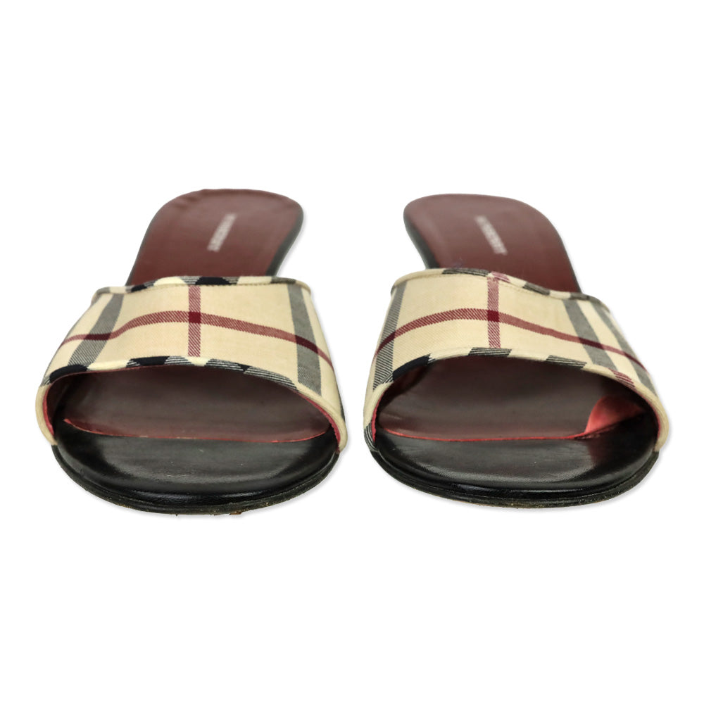 Burberry Nova Check Mule Sandals