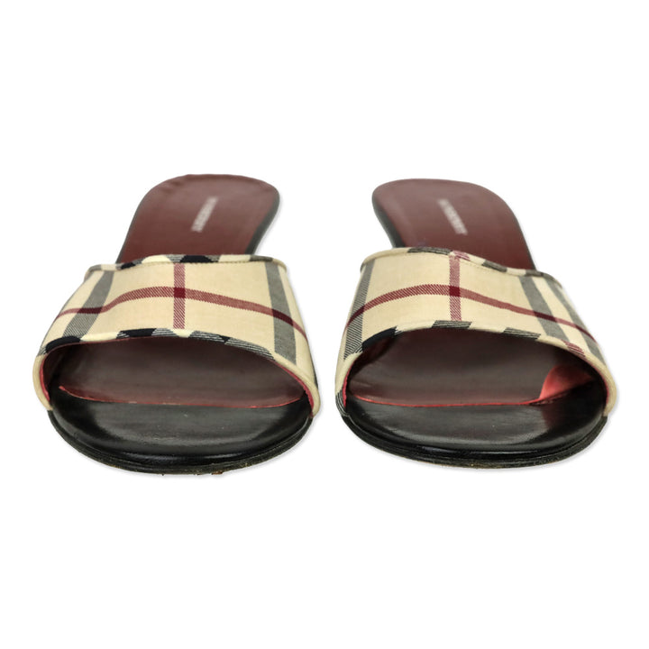 Burberry Nova Check Mule Sandals