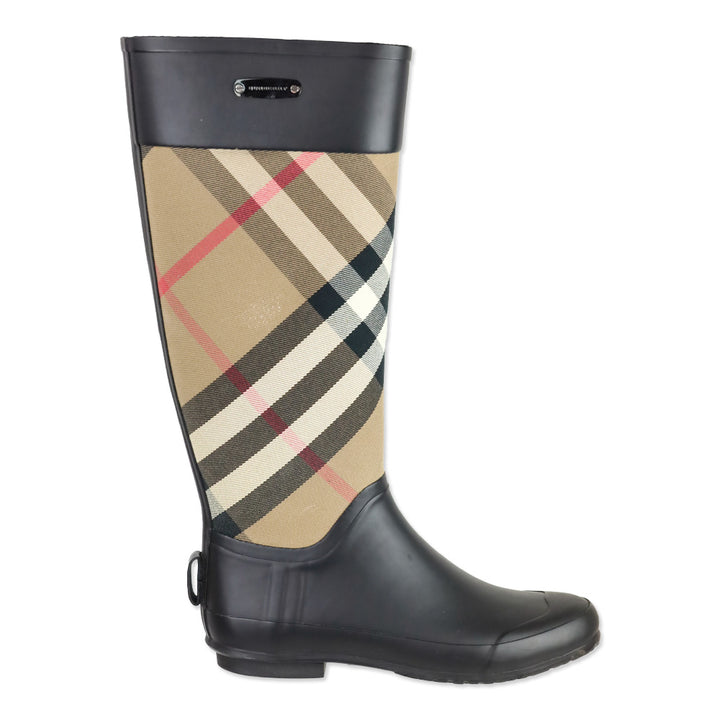 Burberry Nova Check Pattern Rubber Rain Boot