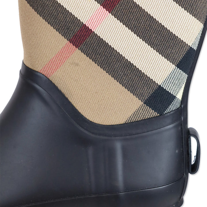Burberry Nova Check Pattern Rubber Rain Boot