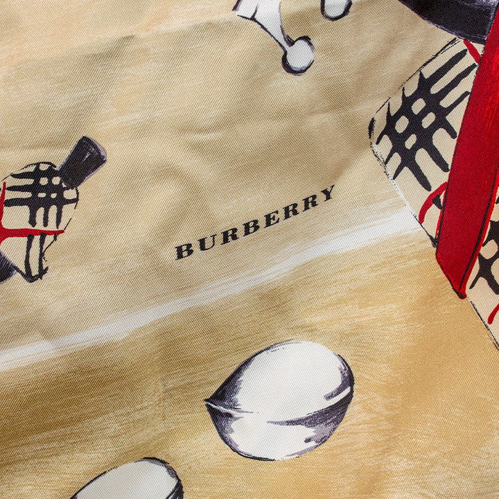 Burberry Nutcracker About Burberry Motif Silk Scarf