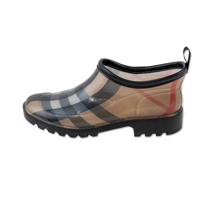 Burberry Plaid Low Top Rubber Rain Boots