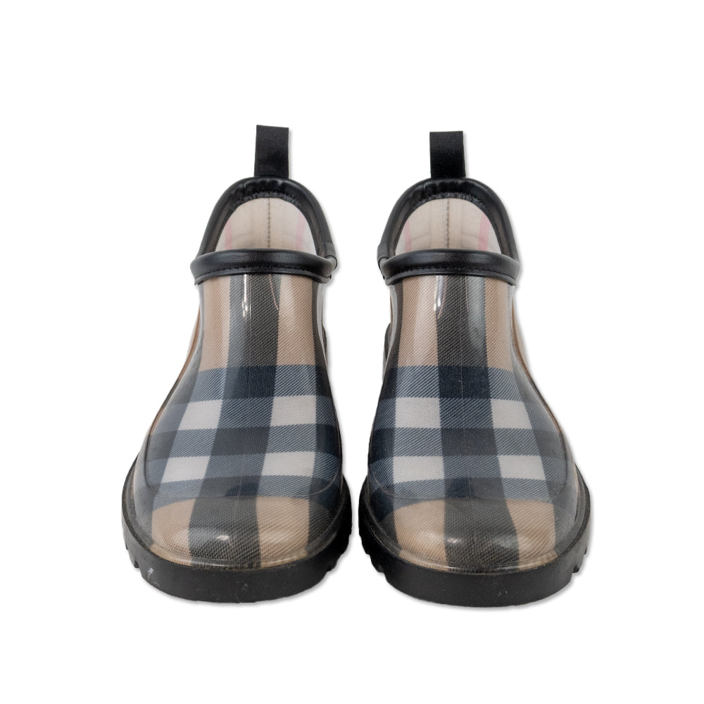 Burberry Plaid Low Top Rubber Rain Boots