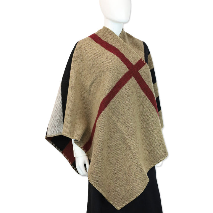 Burberry Prorsum Reversible Mega Check Wool/Cashmere Cape