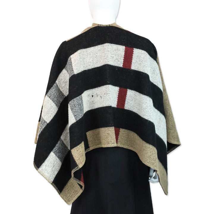 Burberry Prorsum Reversible Mega Check Wool/Cashmere Cape