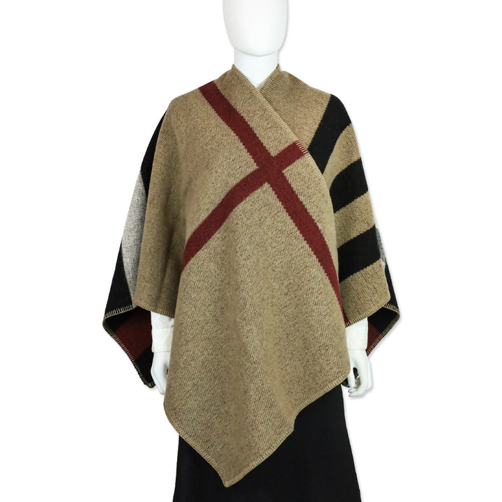 Burberry Prorsum Reversible Mega Check Wool/Cashmere Cape