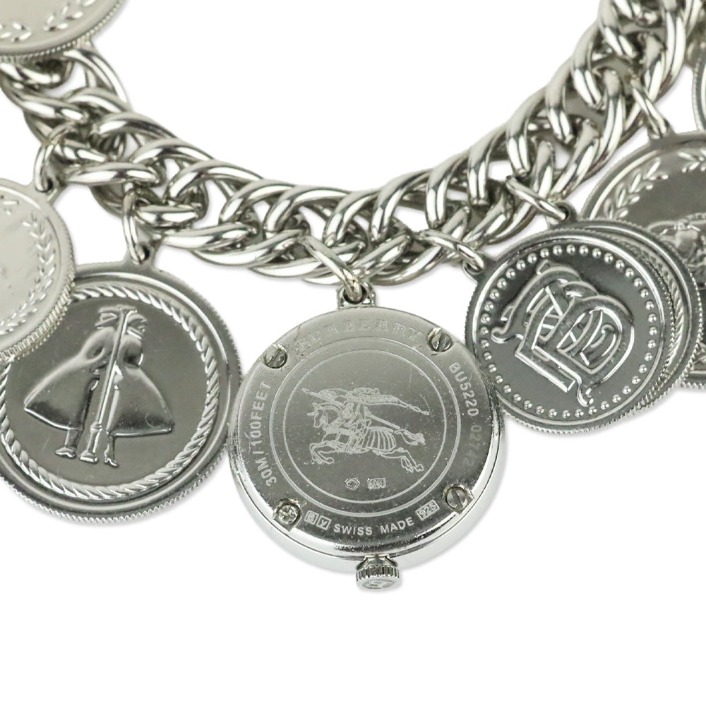 Burberry Sterling Silver 22mm Coin Charm Watch