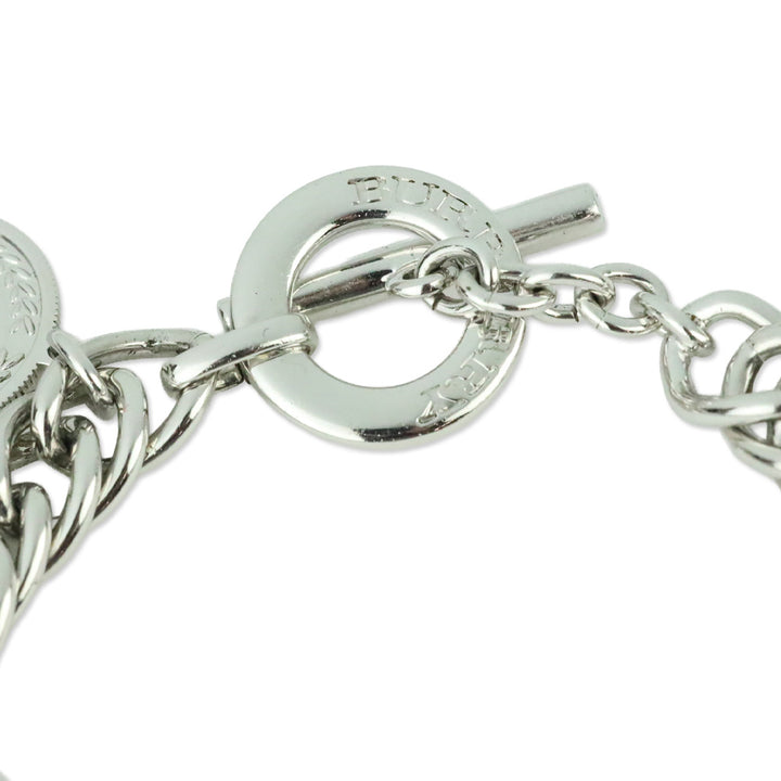 Burberry Sterling Silver 22mm Coin Charm Watch