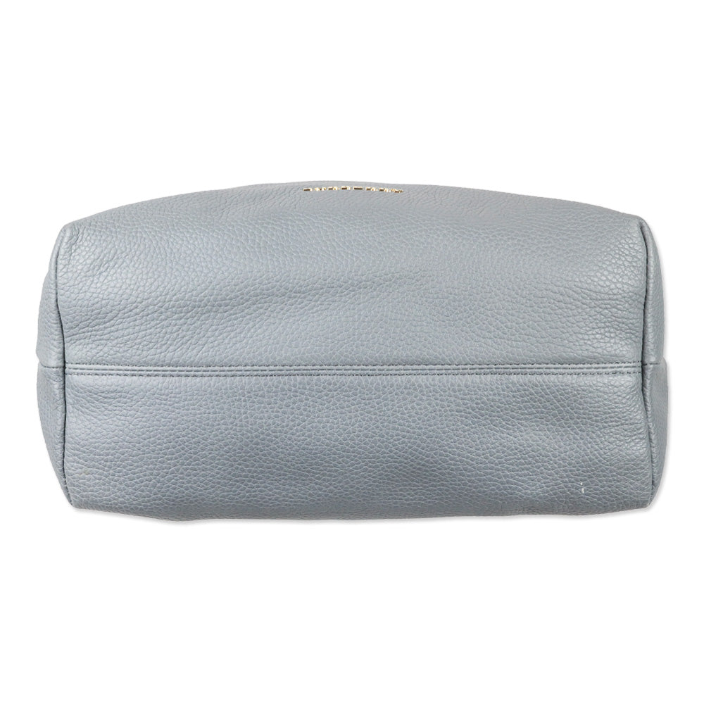 Burberry Storm Grey London Grainy Leather Medium Cale Hobo Bag