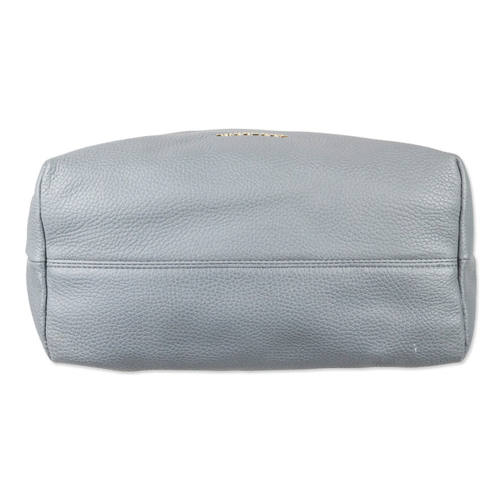 Burberry Storm Grey London Grainy Leather Medium Cale Hobo Bag