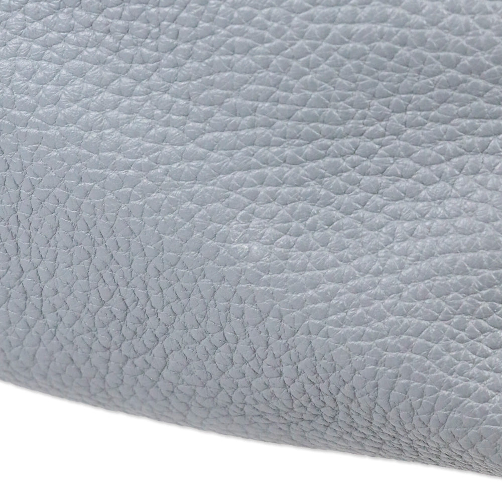 Burberry Storm Grey London Grainy Leather Medium Cale Hobo Bag