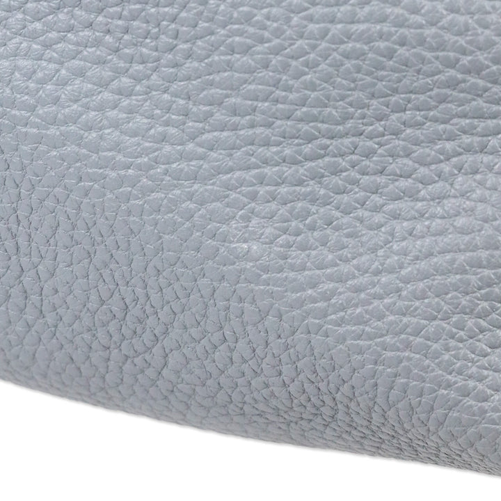 Burberry Storm Grey London Grainy Leather Medium Cale Hobo Bag