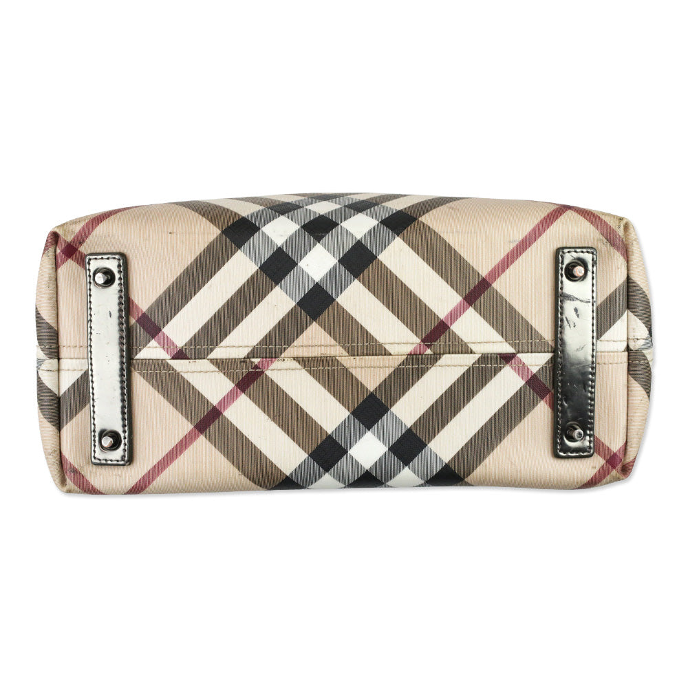 Burberry Supernova Check Large Nickie Tote with Pouch