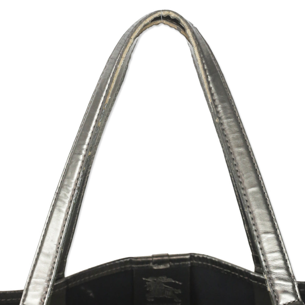 Burberry Supernova Check Large Nickie Tote with Pouch