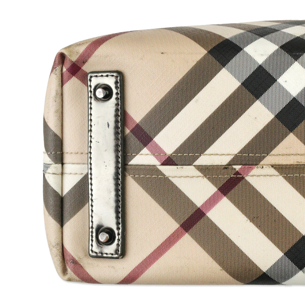 Burberry Supernova Check Large Nickie Tote with Pouch
