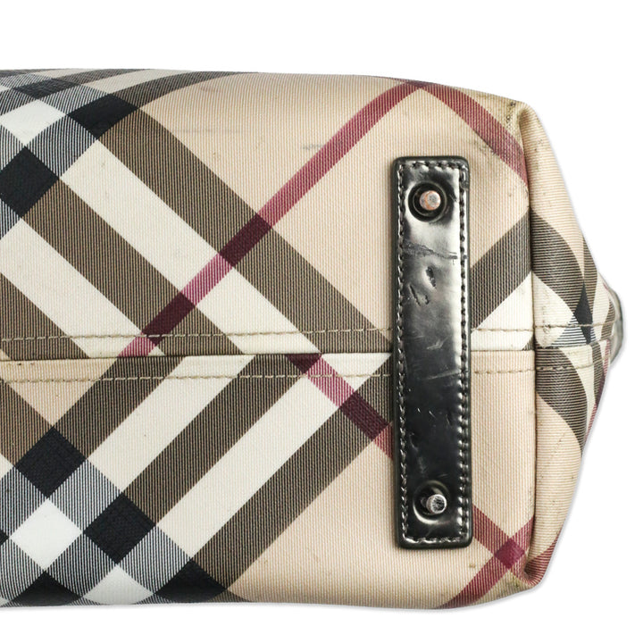 Burberry Supernova Check Large Nickie Tote with Pouch