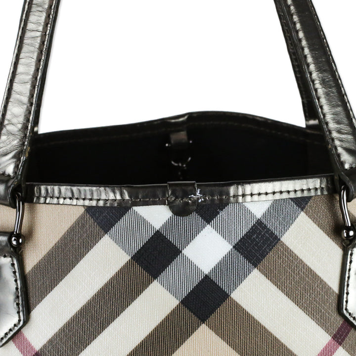 Burberry Supernova Check Large Nickie Tote with Pouch