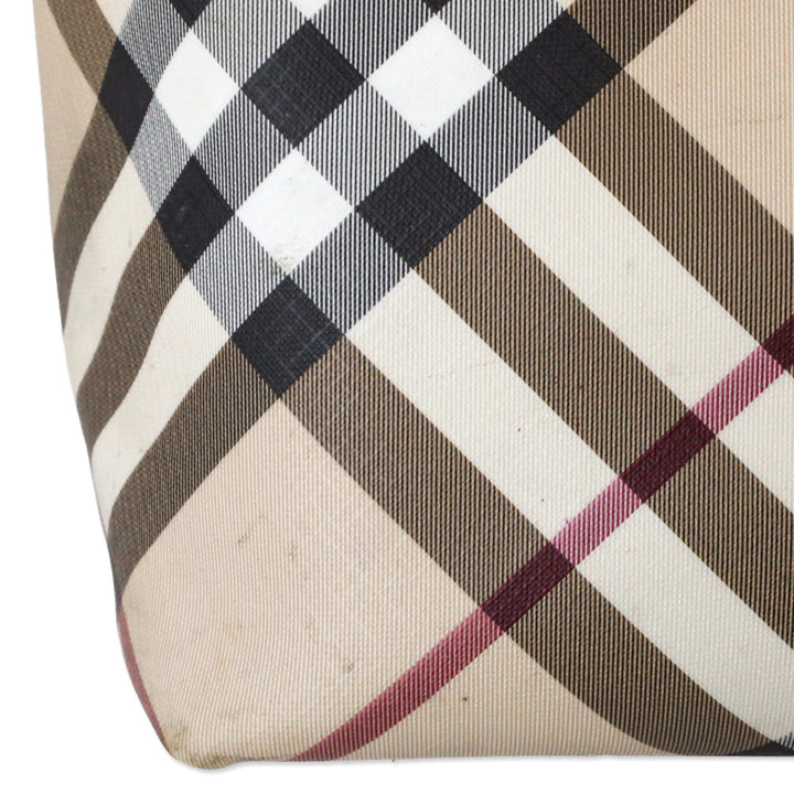 Burberry Supernova Check Large Nickie Tote with Pouch