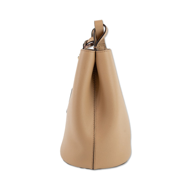 Burberry Tan Leather Lorne Bucket Bag