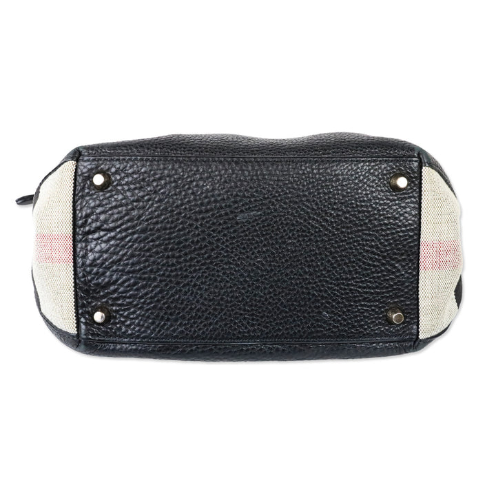 Burberry Black Grained Leather Small Maidstone Tote