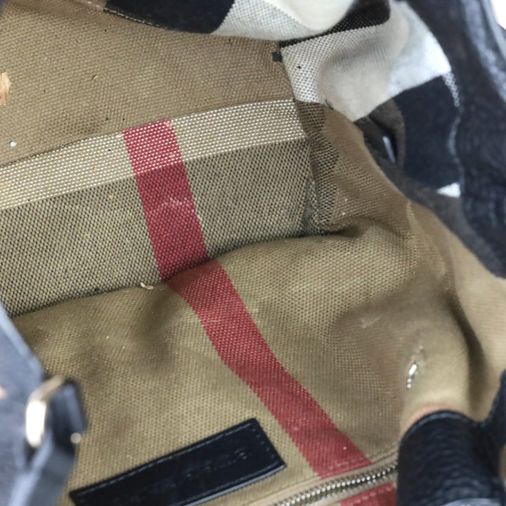 Burberry Black Grained Leather Small Maidstone Tote