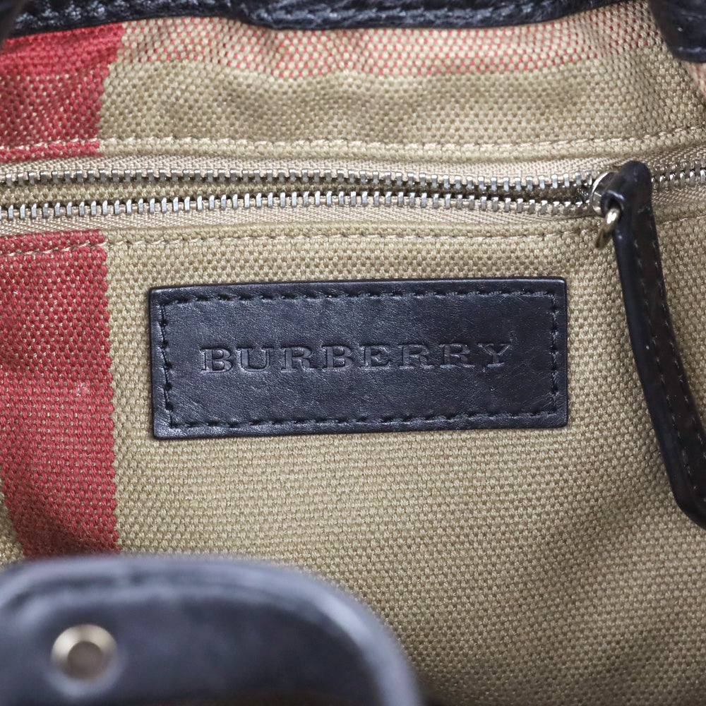 Burberry Black Grained Leather Small Maidstone Tote