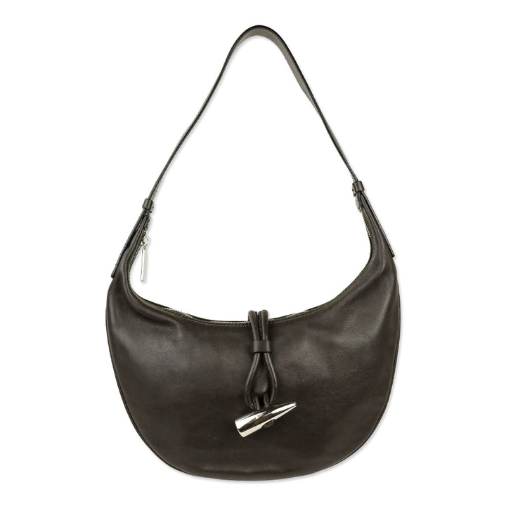 Burberry Brown Leather Toggle Shoulder Bag