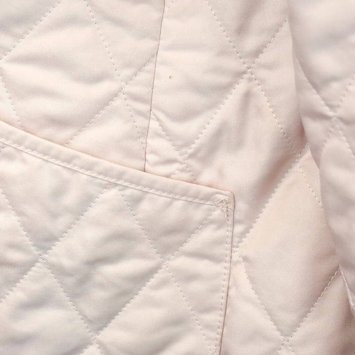 Burberry Dusty Pink Quilted Button Up Jacket