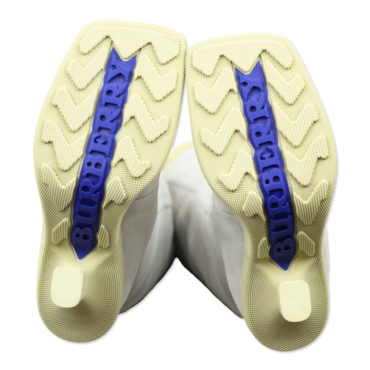 Burberry Foam/Butter Suede-Shearling Roberta Highland Boots 90