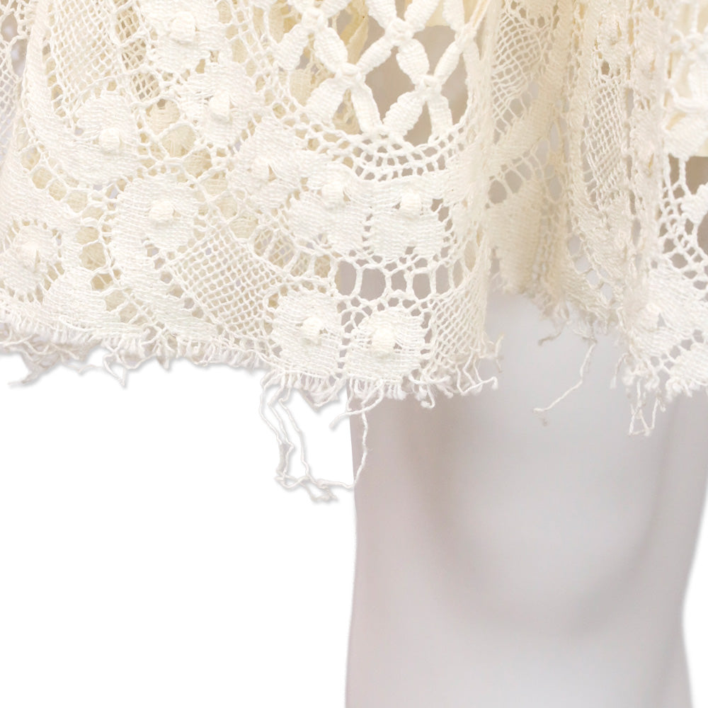 Burberry Ivory Velma Short Sleeve Lace Fit & Flare Dress