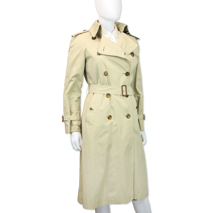Burberry Tan Wool-Lined Trench Coat