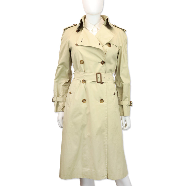 Burberry Tan Wool-Lined Trench Coat